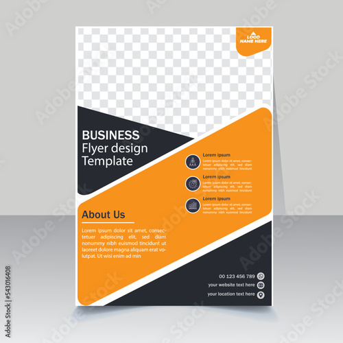 Brochure design. Corporate business flyer template design. Editable A4 poster for business, education, presentation, website, magazine cover