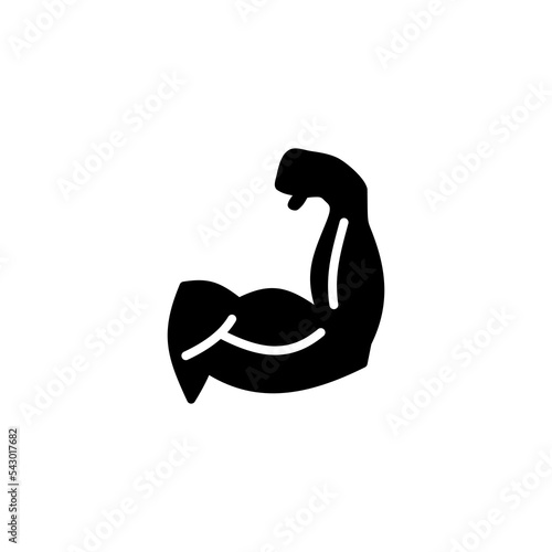 Bodybuilder muscle arm icon