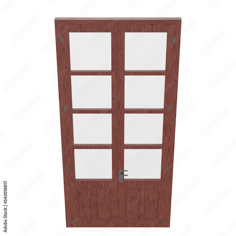 Obraz premium 3d rendering illustration of a tall double door