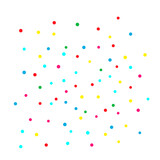 Colorful Confetti On Transparent Background. PNG