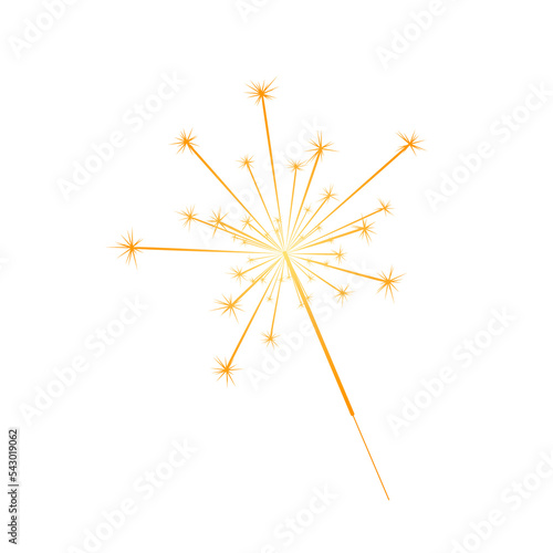 Bengal or indian light sparkler, Bright sparks , Bengal fire firework isolated . Salute element for celebration of holidays and parties, weddings and birthdays. Fireworks icon png