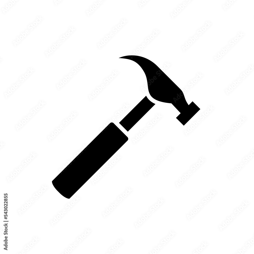 Hammer Icon template black color editable. Hammer Icon template black color editable.