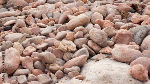 Suelo de piedras en costa photo