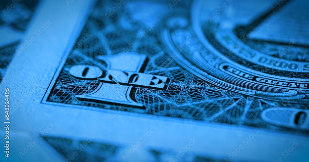 One Dollar Paper Banknote In Blue Light Macro Shot Of Part Of 1 Dollar aud-to-inr-usd-dollar-rate-in-pakistan-today-28-september-2023