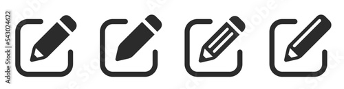 Edit pen icon. Pencil icon, Sign Up Icon. Edit icon, Isolated. Flat style. Vector illustration