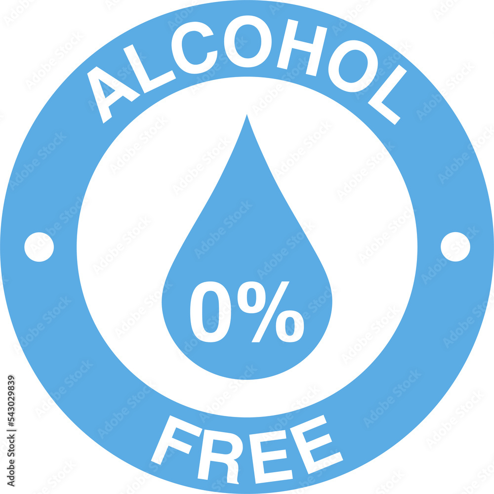 Alcohol free icon symbol. Illustration Alcohol free icon symbol. Illustration