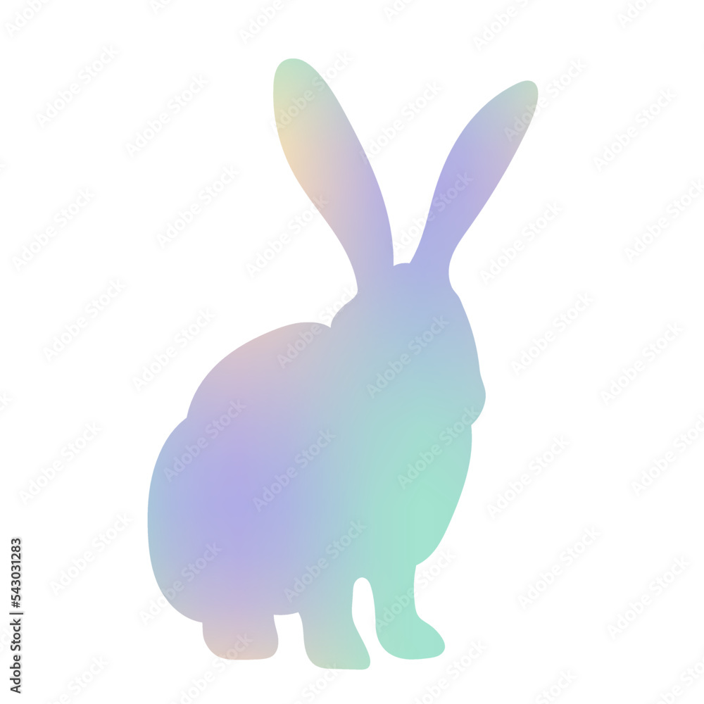 rabbit silhouette gradient design isolated vector rabbit silhouette gradient design isolated vector