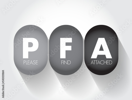 PFA - Please Find Attached acronym, business concept background
