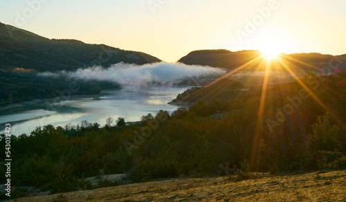 Sunrise at lake Barrea, Abruzzo, Lazio e Molise national park, Italy