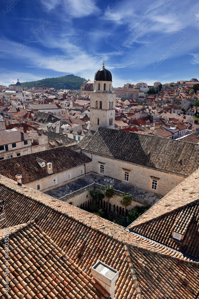 Franciscan Church and Monastery seen from Walls of Dubrovnik, Croatia