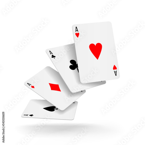 Set of four aces deck of cards