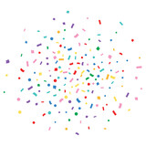 colorful explosion of confett