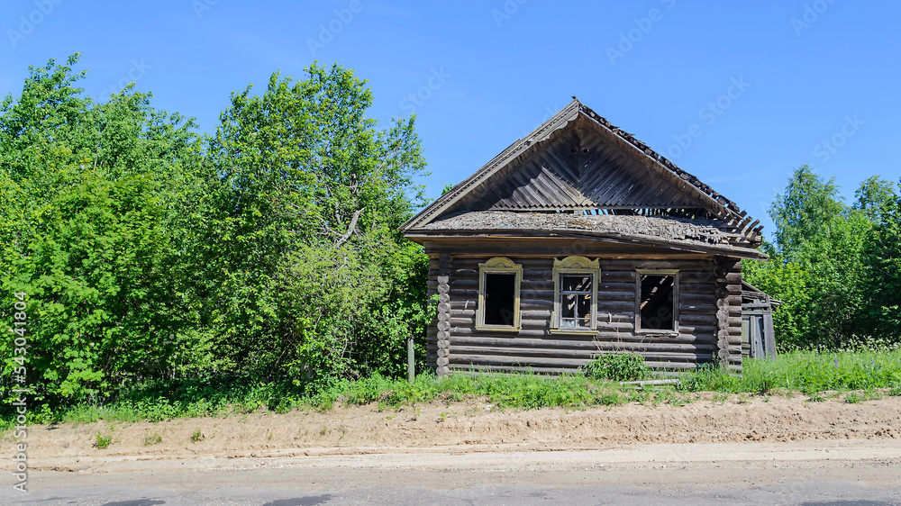 Houses of an abandoned village Houses of an abandoned village