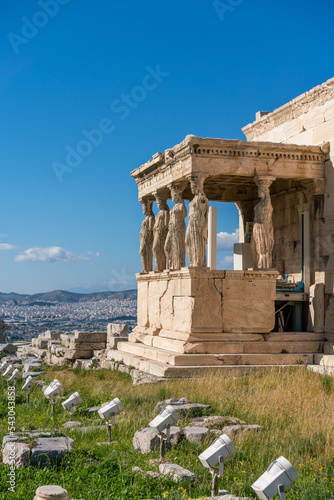 Details of Erechtheion in Athens of Greece,