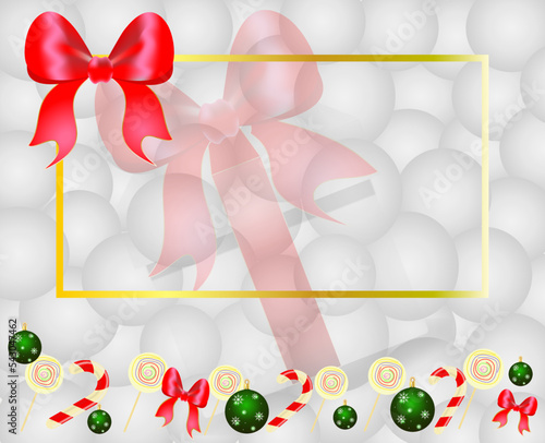 Postcard with a frame for congratulations or invitations to the holiday in a gentle festive tone