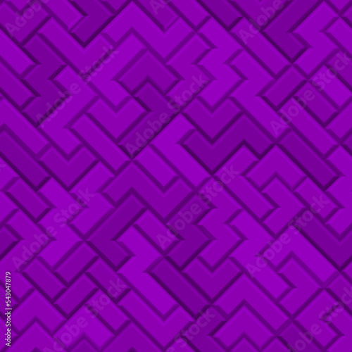 Abstract seamless pattern made of tetris blocks in purple colors