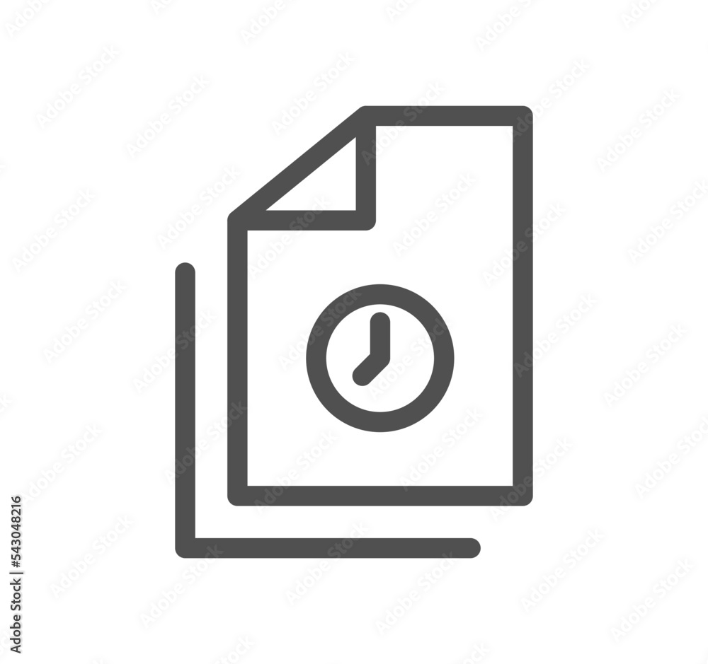 Timer and clock icon outline and linear vector. Timer and clock icon outline and linear vector.