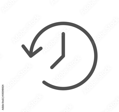 Timer and clock icon outline and linear vector.