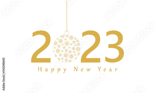 2023 new year festival poster with christmas ball
