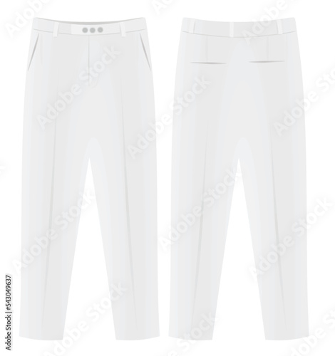 White wide pants. vector illustration