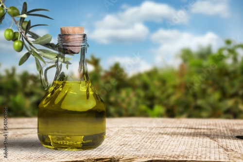 Canvastavla Tasty natural olive oil, food concept