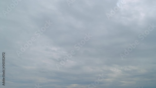 Dark clouds before thunder storm coming. Dramatic cloudy rainy sky. Time lapse.