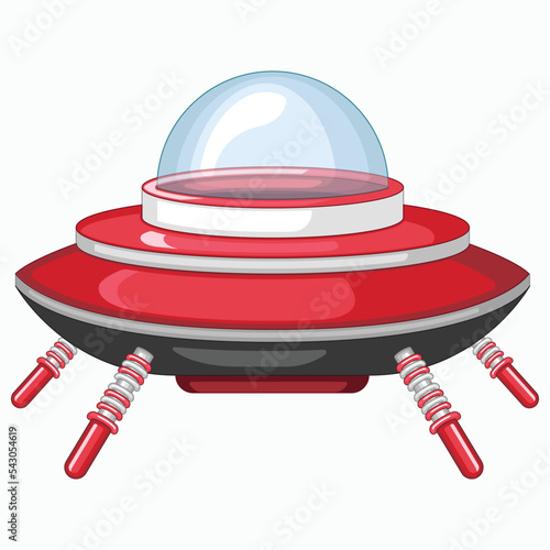 UFO spaceship vector illustration cartoon.