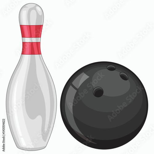 Bowling ball vector illustration.