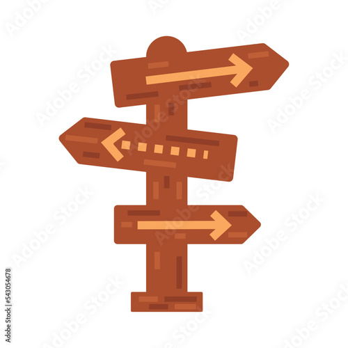 wooden road sign