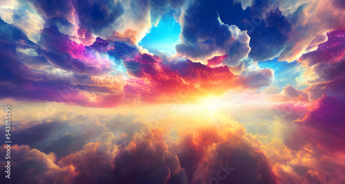 Realistic Illustration of a Colourful Sky