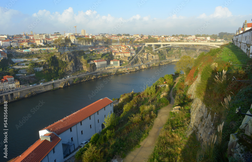 Fototapeta premium Porto, Monastery and view over the river Douro