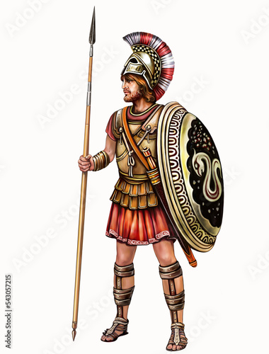 Hoplite, ancient Greek warrior photo