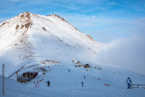 Shymbulak is the biggest ski resort in Central Asia together with Karakol in Kazakhstan. photo