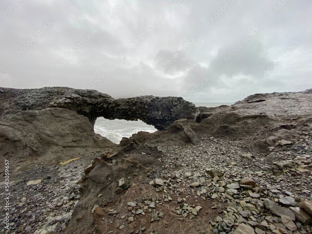 Iceland, ocean, rock, landscape 