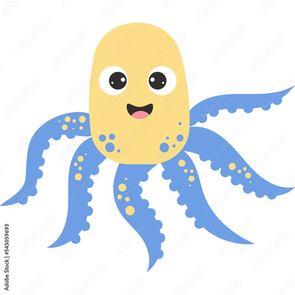 Fototapeta premium Underwater world. sea ​​animal octopus