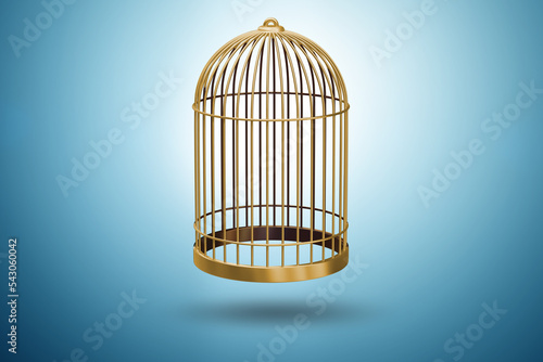 Slika na platnu Golden cage concept - 3d rendering