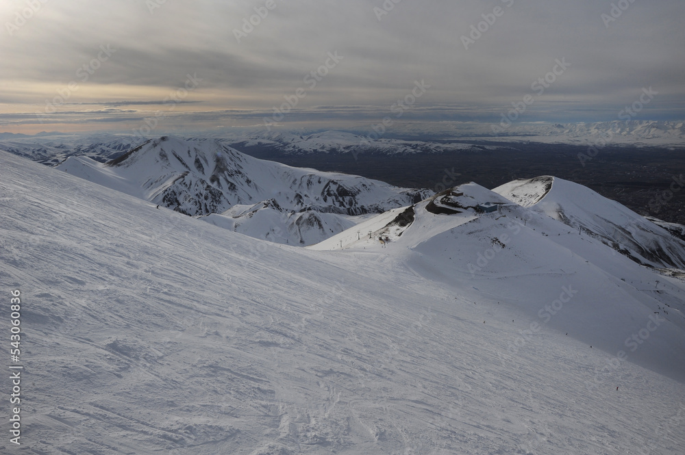 Erzurum Palandoken Mountain, Winter time, ski area. Turkey.
