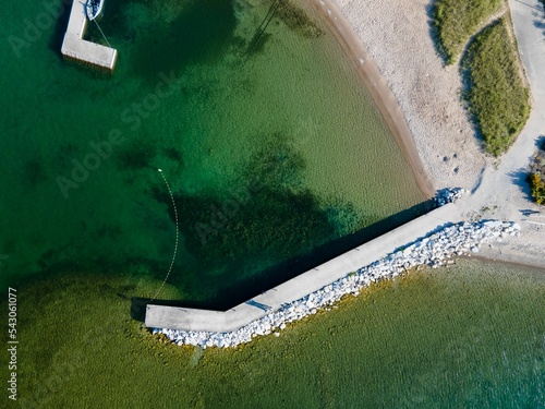 Aerial view of Ellison Bay in Michigan photo