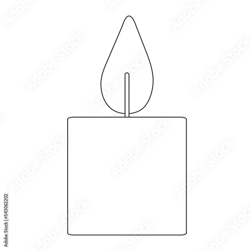 simple short black line candle 