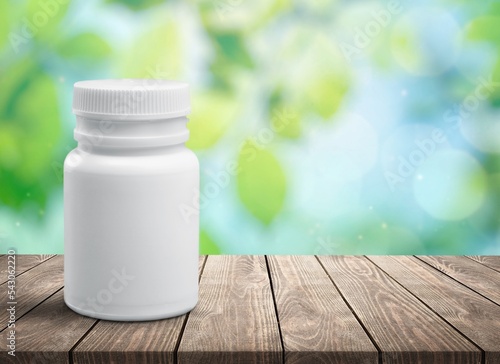 Schilderij op canvas Classic medical blank bottle for pills