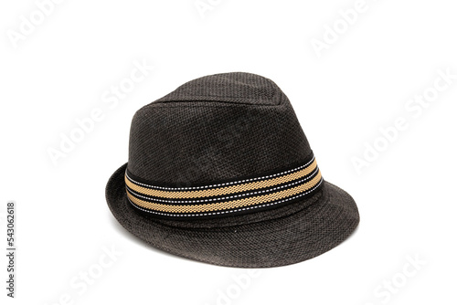 Baloca Player Straw Hat, to keep you in the shade on the beach or by the pool. Isolated on white background.