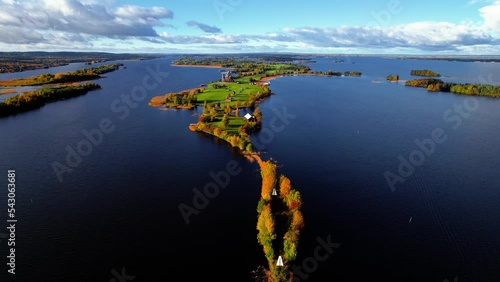 Aerial footage of Kizhi is an island in the Republic of Karelia, Russia. The most famous is the Kizhi Pogost, which is a UNESCO World Heritage site.