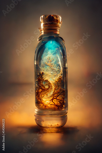 Concept art illustration of magical elixir of life photo