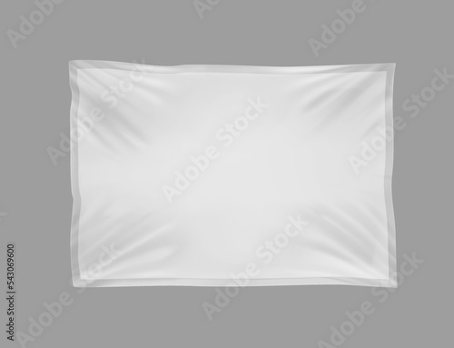 Tray transparent film mockup. Vector illustration isolated on white background. The translucent layer perfectly simulates the top stretched layer of plastic. EPS10.