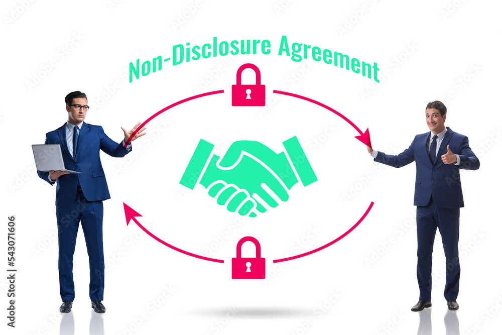 Non disclosure agreement concept with business people Non disclosure agreement concept with business people