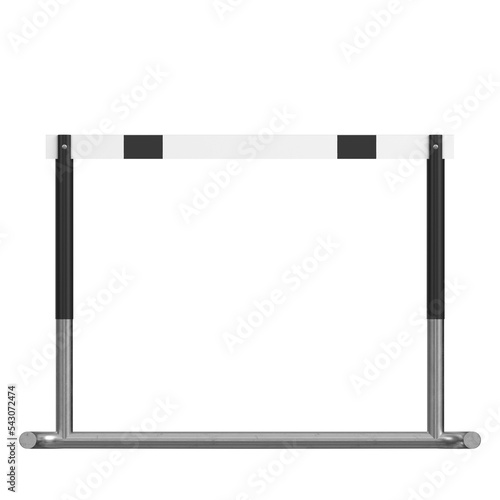 Wall Mural 3d rendering illustration of a track hurdle