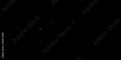 Dark green, red vector template with flu signs.