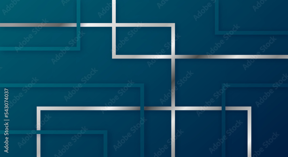 custom made wallpaper toronto digitalAbstract 3D Geometric Square Stripes Lines Paper cut Background with Dark Blue and Silver Colors Realistic Decoration Pattern
