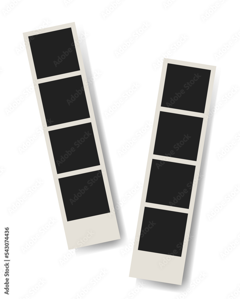 Retro photo frame with shadow, pictures from photo booth. Vector illustration Retro photo frame with shadow, pictures from photo booth. Vector illustration