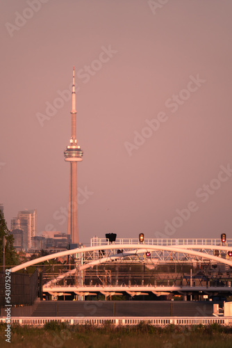 Photography A Sunset View from Weston down the Rail Corridor to Downtown Toronto